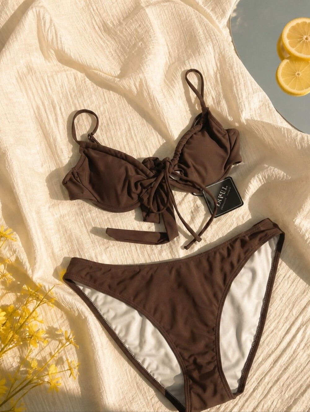 Zaful Brown Bikini Set. NWT. Size S